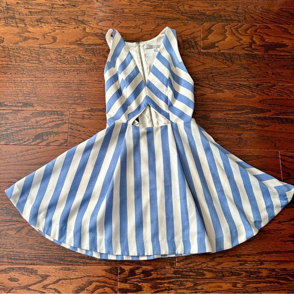 Lovers + Friends Sleeveless Cut-out Mini Dress in Nautical Stripes Small - Picture 4 of 14